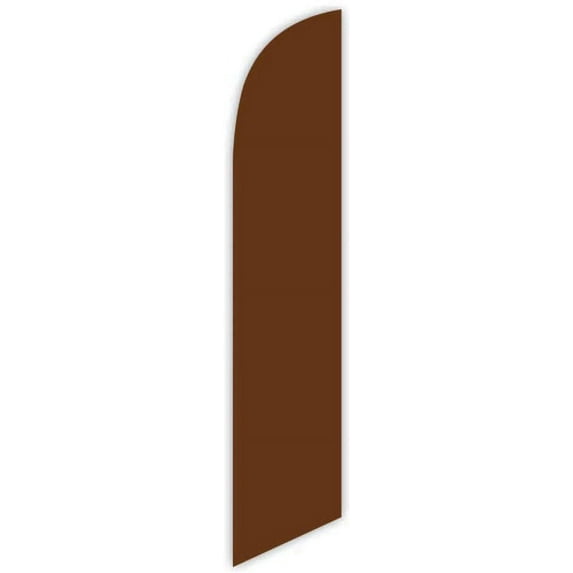 Solid Brown Color Advertising Decorative Feather Flag 12ft - Replacement Flag Only Without Poleset