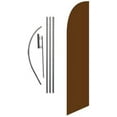 thumbnail image 1 of Solid Brown Outdoor Feather Banner Swooper Flag Sign with Flag Pole Kit and Ground Stake, 1 of 4