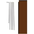 thumbnail image 1 of Solid Brown Outdoor Rectangle Feather Banner Flag Sign with Pole Kit and Ground Spike, 1 of 3