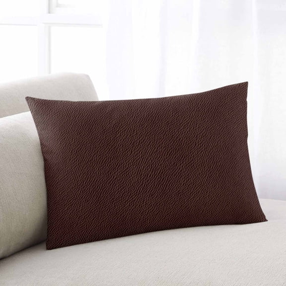 Solid Brown Standard Size Pillow Cover,Pillowcase Protectors with Zipper,Breathable Decorative Throw Pillow Case Cover,Vintage Minimalism Abstract Denim Pattern Pillow Shams for Couch Sofa 20x26Inch