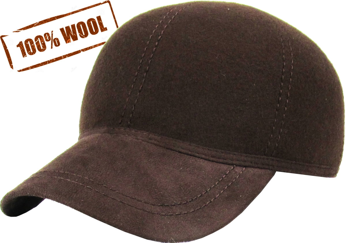 Solid Brown Wool Felt Polo Style Baseball Ball Cap Dat Hat KBETHOS