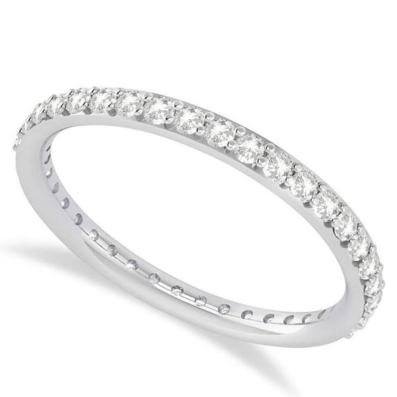 Solid CZ Diamond Full Eternity Wedding Band Women 925 Sterling Silver Gemstone Jewelry For Women Gift By KIRAN FINE JEWELS