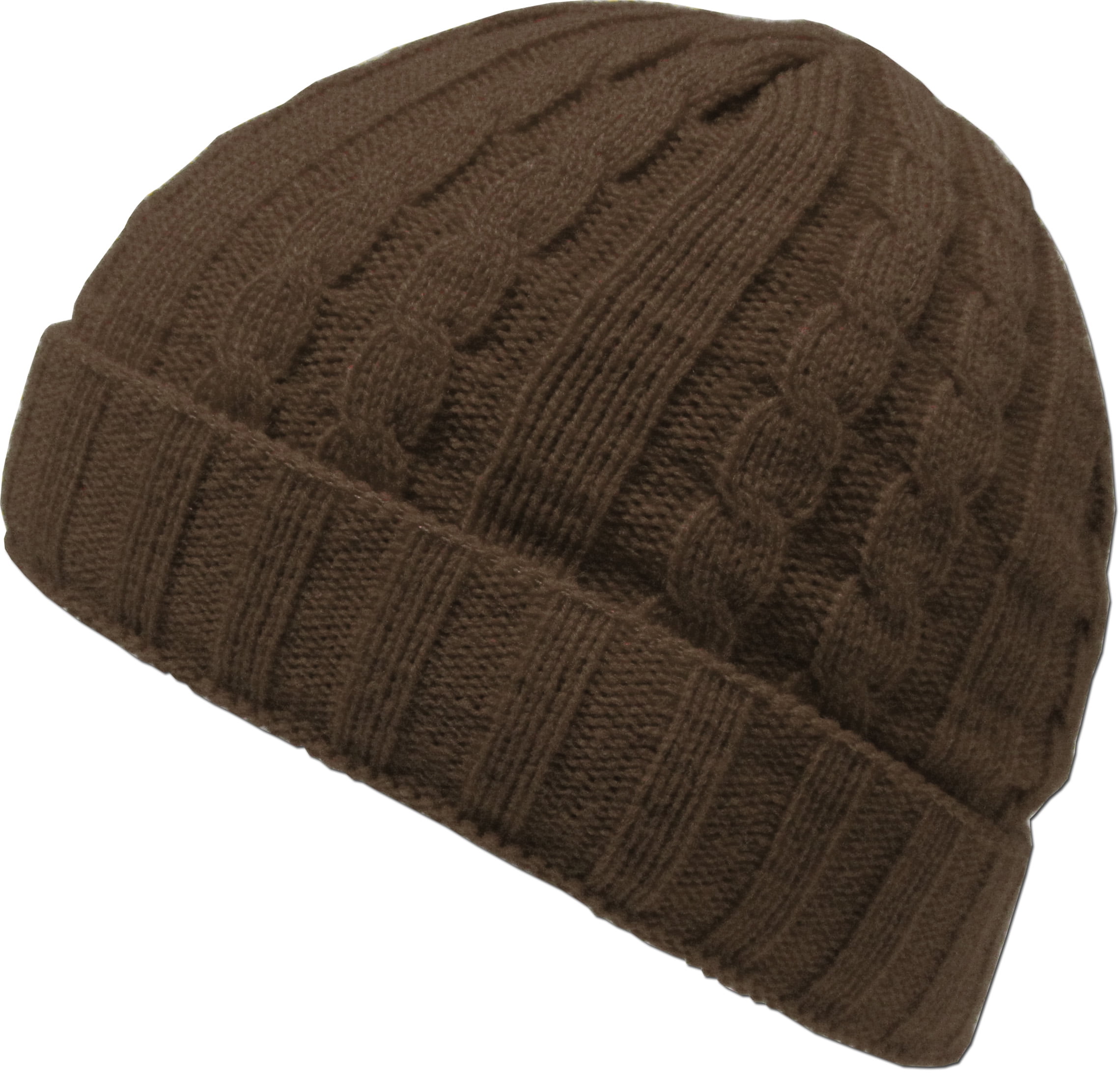 Brown cable knit winter hat Dents Chocolate Brown Mens Cable Knit Beanie Hat – KJ  main image 4