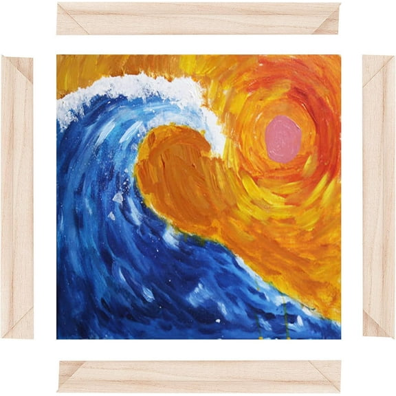 Solid Canvas Stretcher Frames Art Stretcher Bars 9.84 x 9.84 inch Solid Wooden Frame for Oil Paintings Canvas Frame Set DIY Arts Accessory Supply Home Studio Decor for making