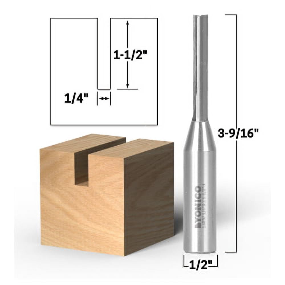 Solid Carbide Insert Straight Router Bit 1/4