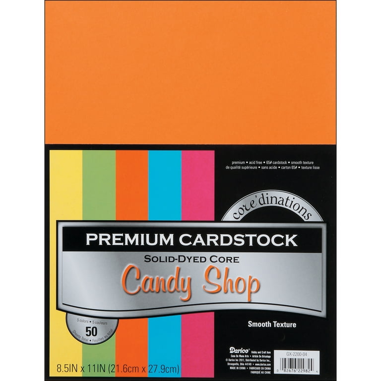 Core'dinations Value Pack Smooth Cardstock 8.5X11 50/PKG Candy Shop
