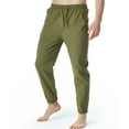 thumbnail image 1 of Solid Cargo Pants for Men Cotton Multi Pocket Work Pants Comfy Breathable Casual Trousers Athletic Outdoor Joggers, 1 of 6