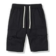 thumbnail image 1 of Solid Cargo Shorts for Men Functional Pockets Elastic Waist Mens Cargo Short Pants Comfortable Summer Shorts Golf Workout Office Wear Simple Basic Summer Essentials, 1 of 3
