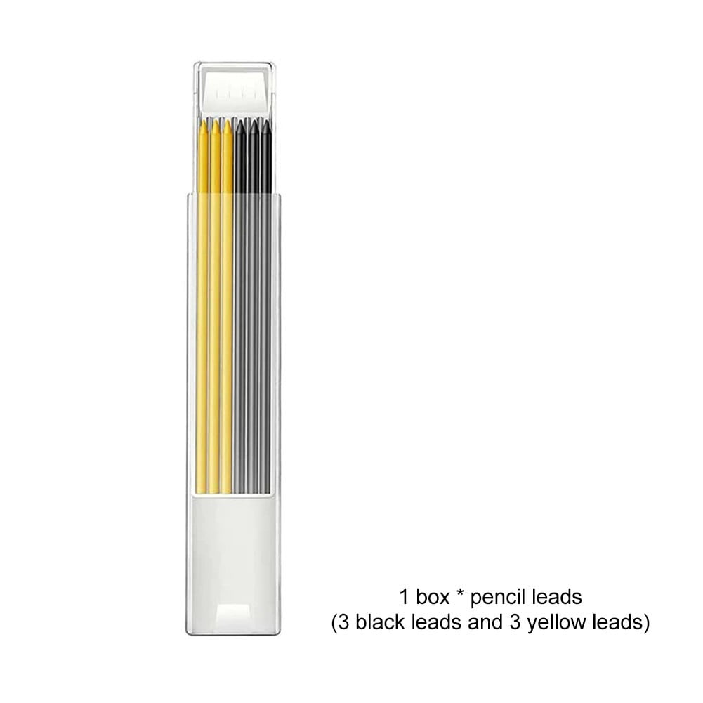 Solid Carpenter Pencil Set with BuiltIn Sharpener Deep Hole Mechanical