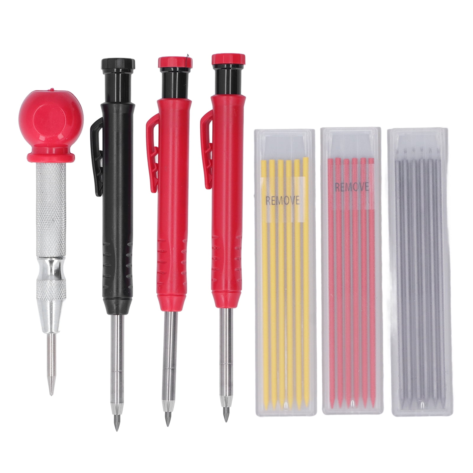 8-Pack 2.8mm Mechanical Carpenter Pencils With 48 Refills - Built-in Sharpener & Deep Hole Marker