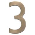 thumbnail image 1 of Solid Cast Brass 5 in. Antique Brass Floating House Number 3, 1 of 1