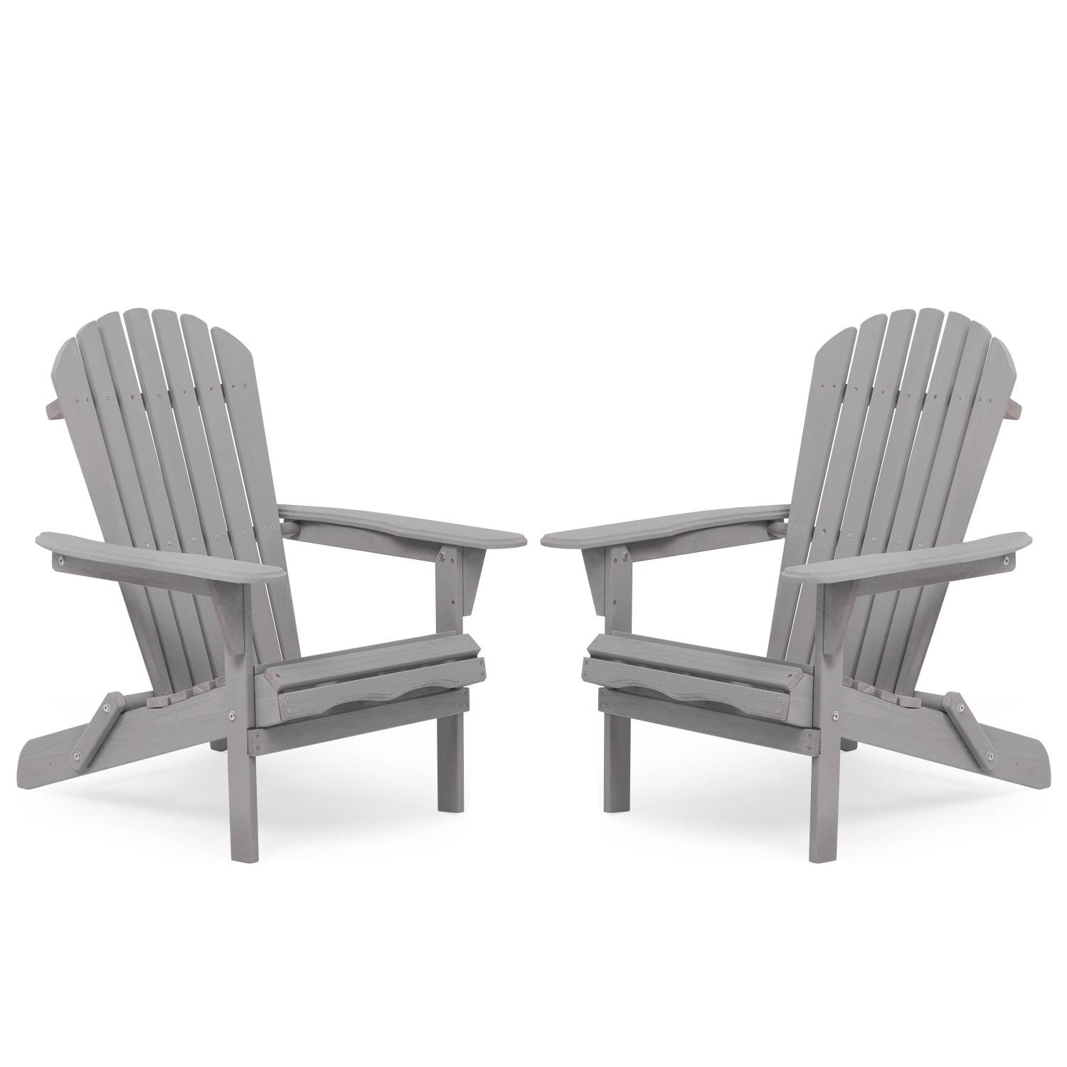 Solid Cedar Wood Adirondack Chair Set of 2, Perfect for Patio, Deck, & Lawn