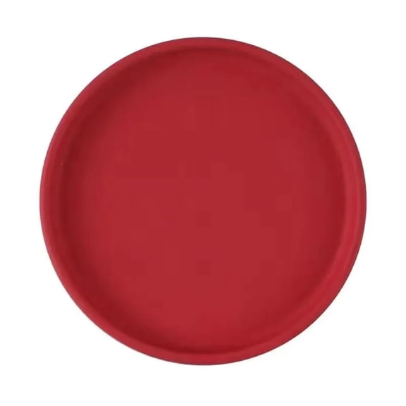 Solid Ceramic Flower Pot Saucers, Round Plant Drainage Trays, Premium Texture Flower Tray Suited for Study Room Green Plants