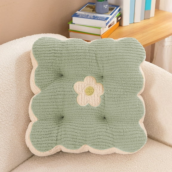 Solid Chair Cushion, Super Soft and Comfortable Foam-Added Seat Pad, Breathable and Portable, 16x16 Inch, for Kitchen, Dining Room, Living Room, Bedroom, Floor Seating, Various Colors