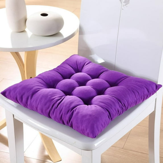 Solid Chair Pad Super Soft Thick Washable Square Seat Cushion Chair Cushions Seat Cushions Chair Pads for Kitchen Dining Room(17.7" × 17.7")