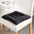 thumbnail image 1 of Solid Chair Pad Super Soft Thick Washable Square Seat Cushion Chair Cushions Seat Cushions Chair Pads for Kitchen Dining Room(17.7" × 17.7"), 1 of 15
