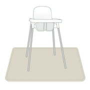 Solid Champagne Minimalist Splash Mat - A Waterproof Catch-All for Highchair Spills and More!