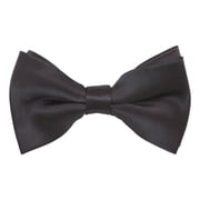 Solid Charcoal Gray Mens Pre-Tied Bow Tie