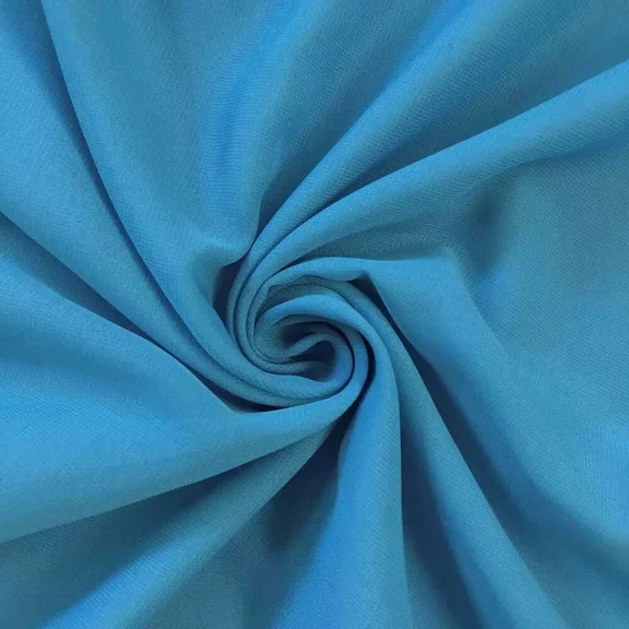 Solid Chiffon Fabric Polyester Dress Sheer 58'' Wide By The Yard Turquoise