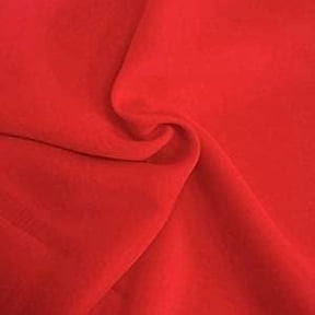 Solid Chiffon Fabric Polyester Dress Sheer 58'' Wide by The Yard All Colors (1 Yard, Red)