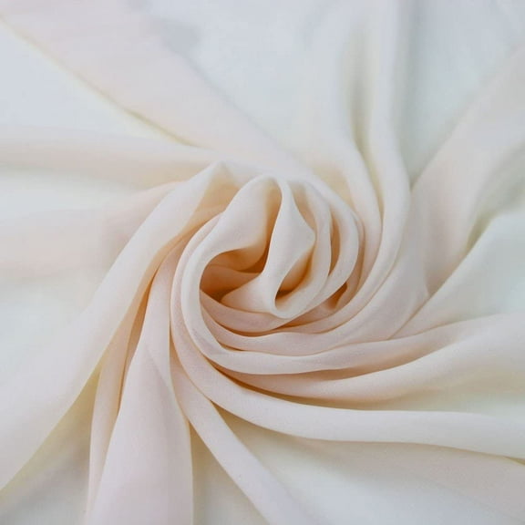 Solid Chiffon Fabric Polyester Dress Sheer 58'' Wide by The Yard All Colors (5 Yard, Blush)