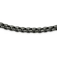 thumbnail image 1 of Solid Chisel Stainless Steel Polished Gun Metal IP-plated Box Chain - 24", 1 of 8