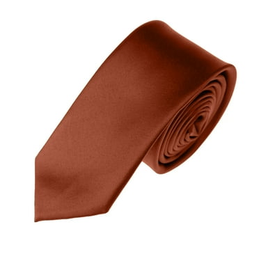 Solid Cinnamon Slim Men's Necktie