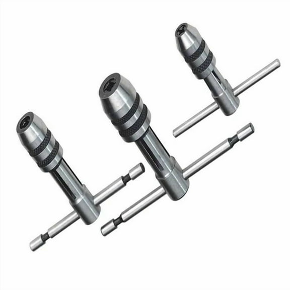 Solid Collet Jaws 3-Piece Wrench Set | Perfect For Reaming & Tapping Tasks