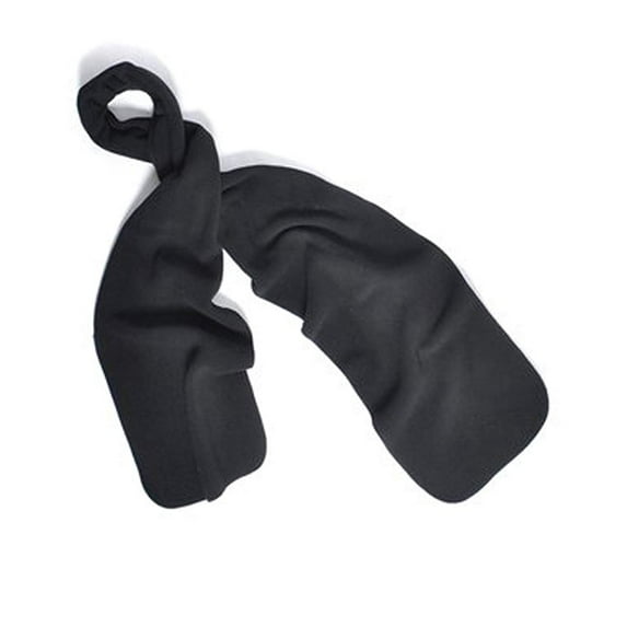 Solid Color 100% Polyester Fleece Unisex Winter Scarf (Black)