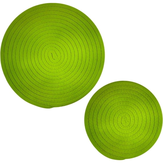 Solid Color 2 Pack Pot Holders Trivets, Heat Resistant Hot Pads for Kitchen Table Decoration Trivets for Hot Dishes/Pot/Bowl/Teapot/Kitchen Hot Pads Trivets, 7" + 9.45"