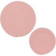 thumbnail image 1 of Solid Color 2 Pack Pot Holders Trivets, Heat Resistant Hot Pads for Kitchen Table Decoration Trivets for Hot Dishes/Pot/Bowl/Teapot/Kitchen Hot Pads Trivets, 7" + 9.45", 1 of 7