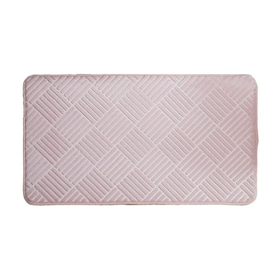 Solid Color Absorbent Bathroom Floor Mat,Non Slip Toilet And Door Rug With Quick Drying Surface,Soft Comfortable Polyester Mat For Entrance,Bathroom,Kitchen,Safe Anti Skid Home Floor Coverage