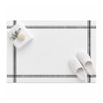 Solid Color Area Rug 2'x3', White Mat Non-Slip Silicone Backing Machine ...