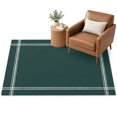 Solid Color Area Rug 3'x5', Deep Green Soft Mat Non-Slip Silicone ...