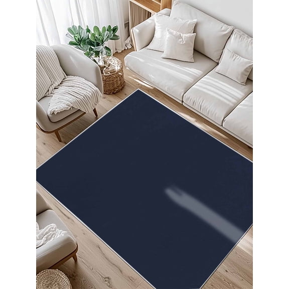 Solid Color Area Rug for Bedroom 4x6 Ft Dark Blue Super Soft fuzzy Throw Rug Non-Slip Fluffy Plush Indoor Floor Carpet for Living Room Nursery Home Decor