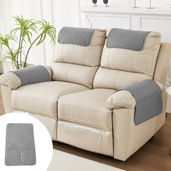 Solid Color Armrest Cushion with Pockets, Recliner Side Pillow, Scratch-Resistant Sofa Protector, Rainproof & Dirt-Proof Cover for Living Room, Car, Office