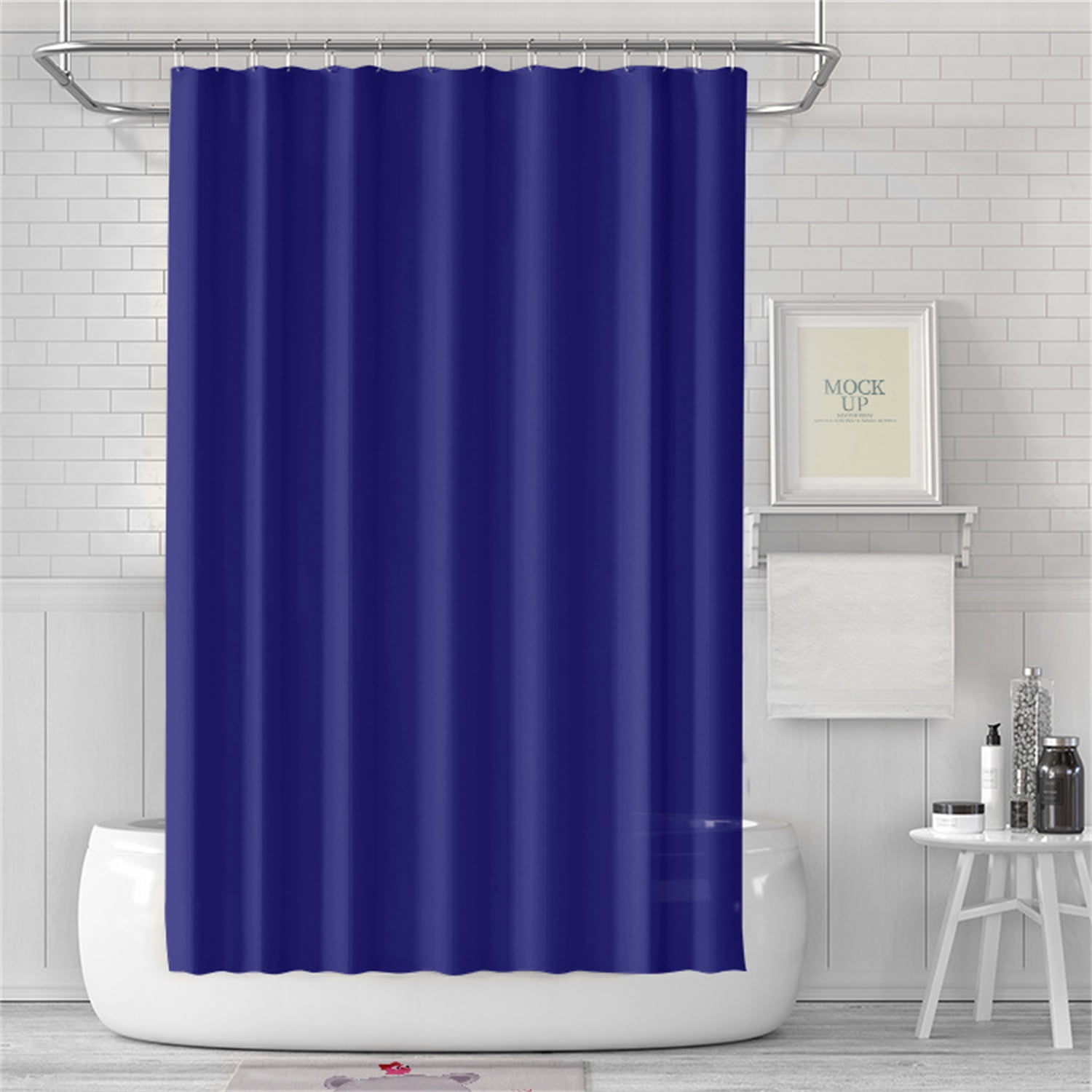Solid Color Bath Curtain Simple Shower Curtains High Quality Waterproof