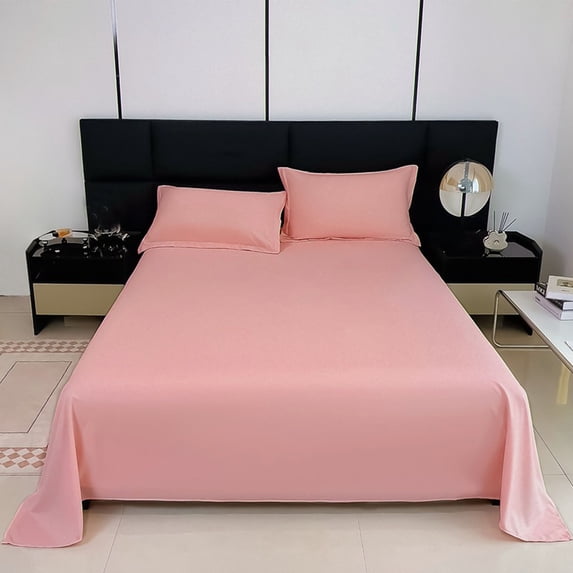 Solid Color Bed Sheet for Dormitory Twin Size 120x230cm Plain Aloe Fabric Breathable Fade Resistant Easy Care Student Bedding Single Sheet Weekly Price Drops & Special Offers