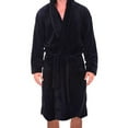 thumbnail image 1 of Solid Color Belt Flannel Bath Robe Hooded Pockets Warm Men Nightgown Home Clothes, 1 of 7