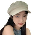 thumbnail image 1 of Solid Color Berets for Women French Beret Hats for Women Elegant Newsboy Hat Painter Cap for Tea Party Fall Winter, 1 of 7