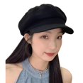 thumbnail image 1 of Solid Color Berets for Women French Beret Hats for Women Elegant Newsboy Hat Painter Cap for Tea Party Fall Winter, 1 of 7