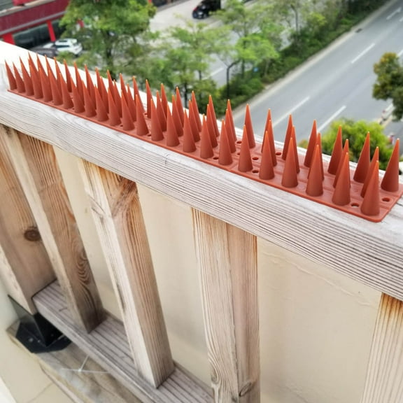 Solid Color Bird Spikes,Keep Birds Woodpecker Away Device Outdoor,Weather-Resistant,Covers 17.72 Inch,Ideal for Railing and Roof