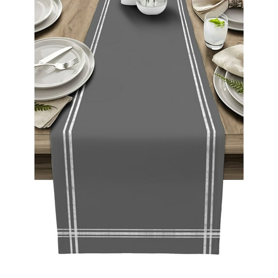 Solid Color Black Table Runner Home Wedding Decor Table Flag Mat Table Centerpieces Decoration Party Dining Long Tablecloth