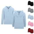 thumbnail image 1 of Solid Color Boys Sweatshirts Boys Hoodies & Sweatshirts For Kids Solid Color Zip Up Pullover With Pocket Long Sleeve Casual Outerwear For School And Outdoor Activities Boys' Fashion, 1 of 9