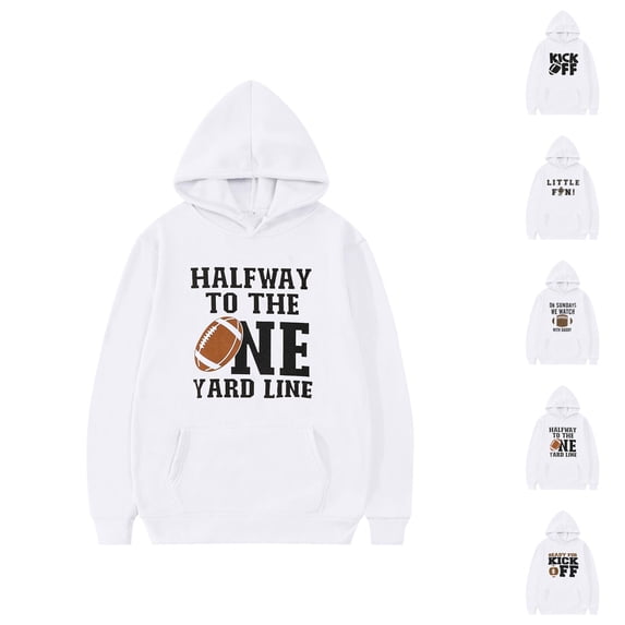 Solid Color Boys Sweatshirts Child Toddler Boys Girls Long Sleeve Rugby Football Letter Prints Warm Hoodie Pullover Tops Kids Outfits Sweat Suit Kids Clothes
