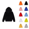 thumbnail image 1 of Solid Color Boys Sweatshirts Kids Child Toddler Baby Boys Girls Solid Long Sleeve Patchwork Hooded Sweatshirt Pullover Tops Blouse Outfits Clothes Boys Fashion, 1 of 3