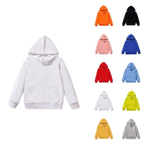 Solid Color Boys Sweatshirts Kids Child Toddler Baby Boys Girls Solid Long Sleeve Patchwork Hooded Sweatshirt Pullover Tops Blouse Outfits Clothes Boys' Fashion