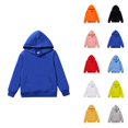 thumbnail image 1 of Solid Color Boys Sweatshirts Kids Child Toddler Baby Boys Girls Solid Long Sleeve Patchwork Hooded Sweatshirt Pullover Tops Blouse Outfits Clothes Boys Sweatshirt, 1 of 3