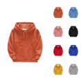thumbnail image 1 of Solid Color Boys Sweatshirts Kids Child Toddler Boys Girls Solid Long Sleeve Patchwork Hooded Thickened Warm Sweatshirt Pullover Blouse Tops Outfits Clothes Boys' Fashion, 1 of 3