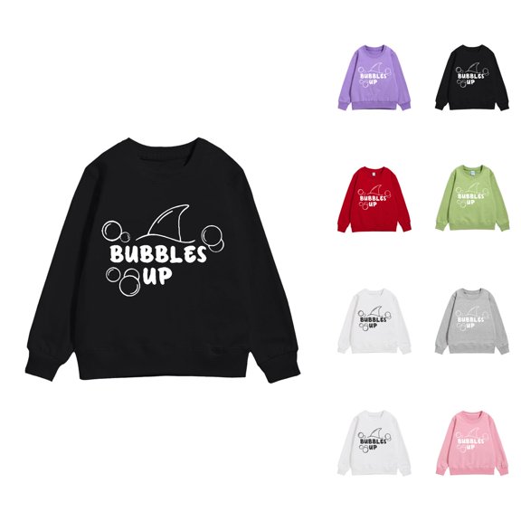 Solid Color Boys Sweatshirts Kids Letter Print Warm Long Sleeve Sweatershirt Boy Sweatshirts